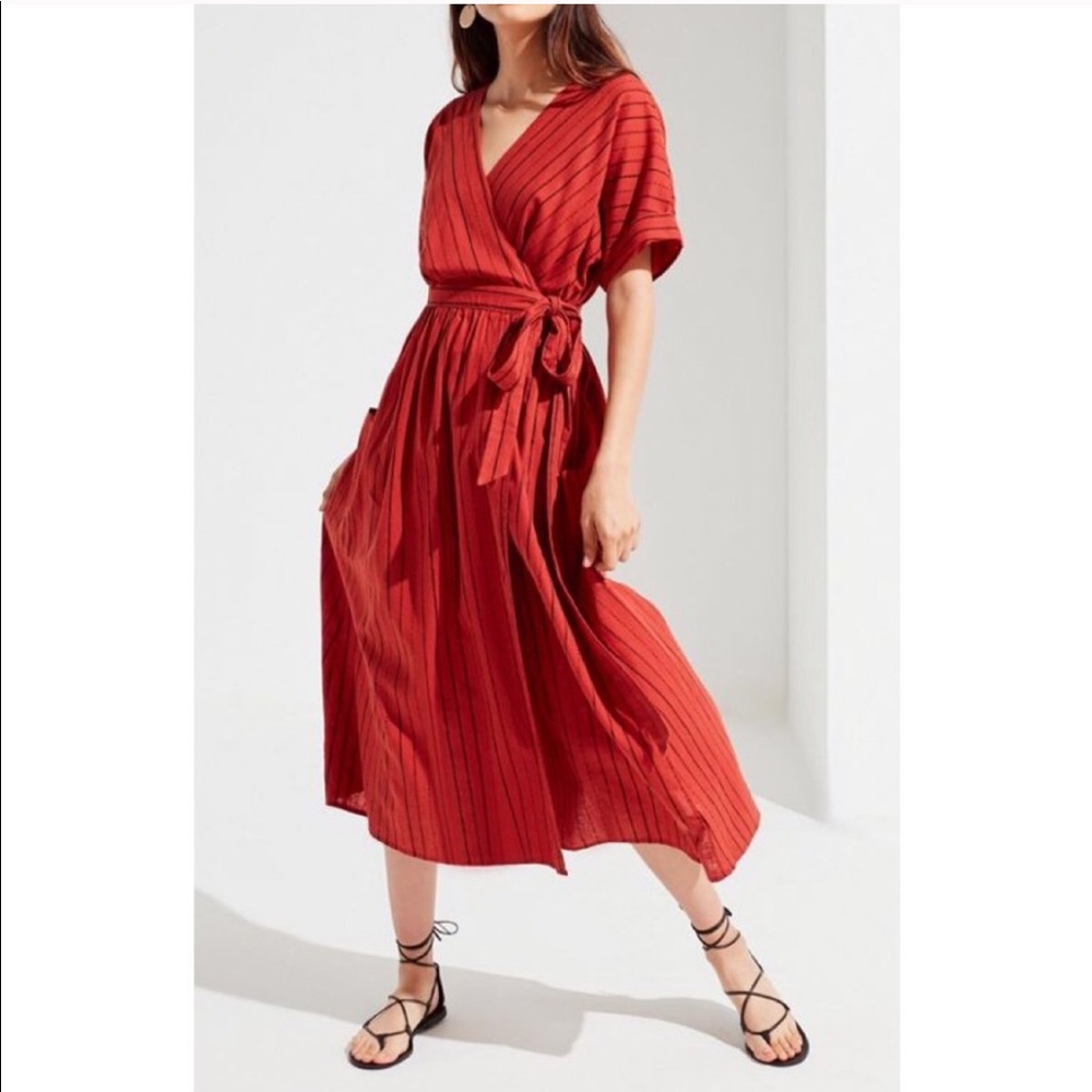 Urban Outfitters Gabrielle Wrap Midi Dress
